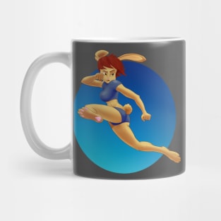 Bunny girl fly kick. Mug